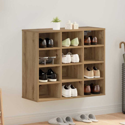 vidaXL Shoe Cabinet 77.5 x 30 x 67 cm Engineered Wood Artisan Oak 1