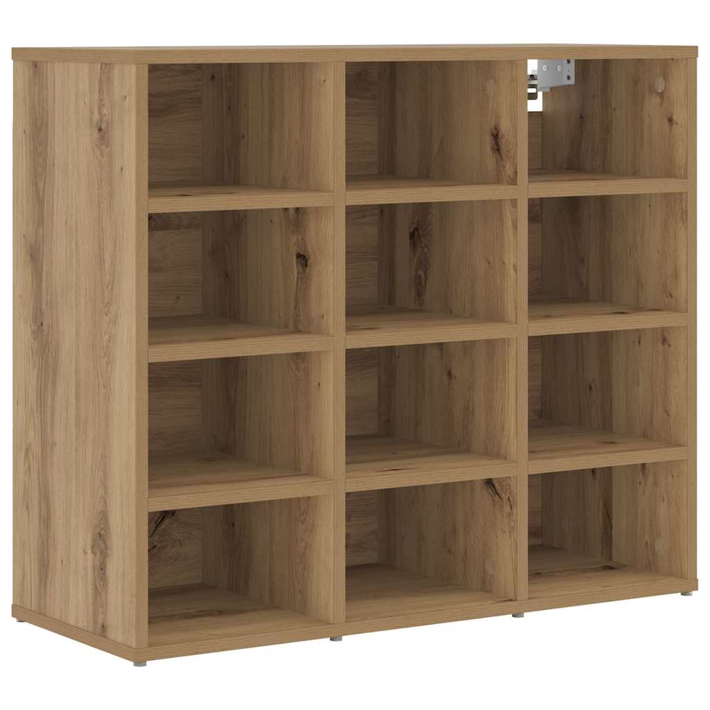 vidaXL Shoe Cabinet 77.5 x 30 x 67 cm Engineered Wood Artisan Oak 2