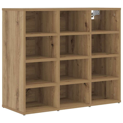 vidaXL Shoe Cabinet 77.5 x 30 x 67 cm Engineered Wood Artisan Oak 2