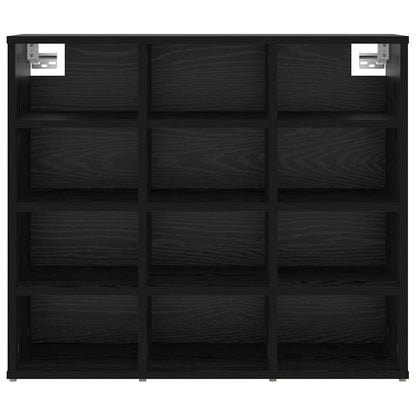 vidaXL Shoe Cabinet 77.5 x 30 x 67 cm Engineered Wood Black Oak 5