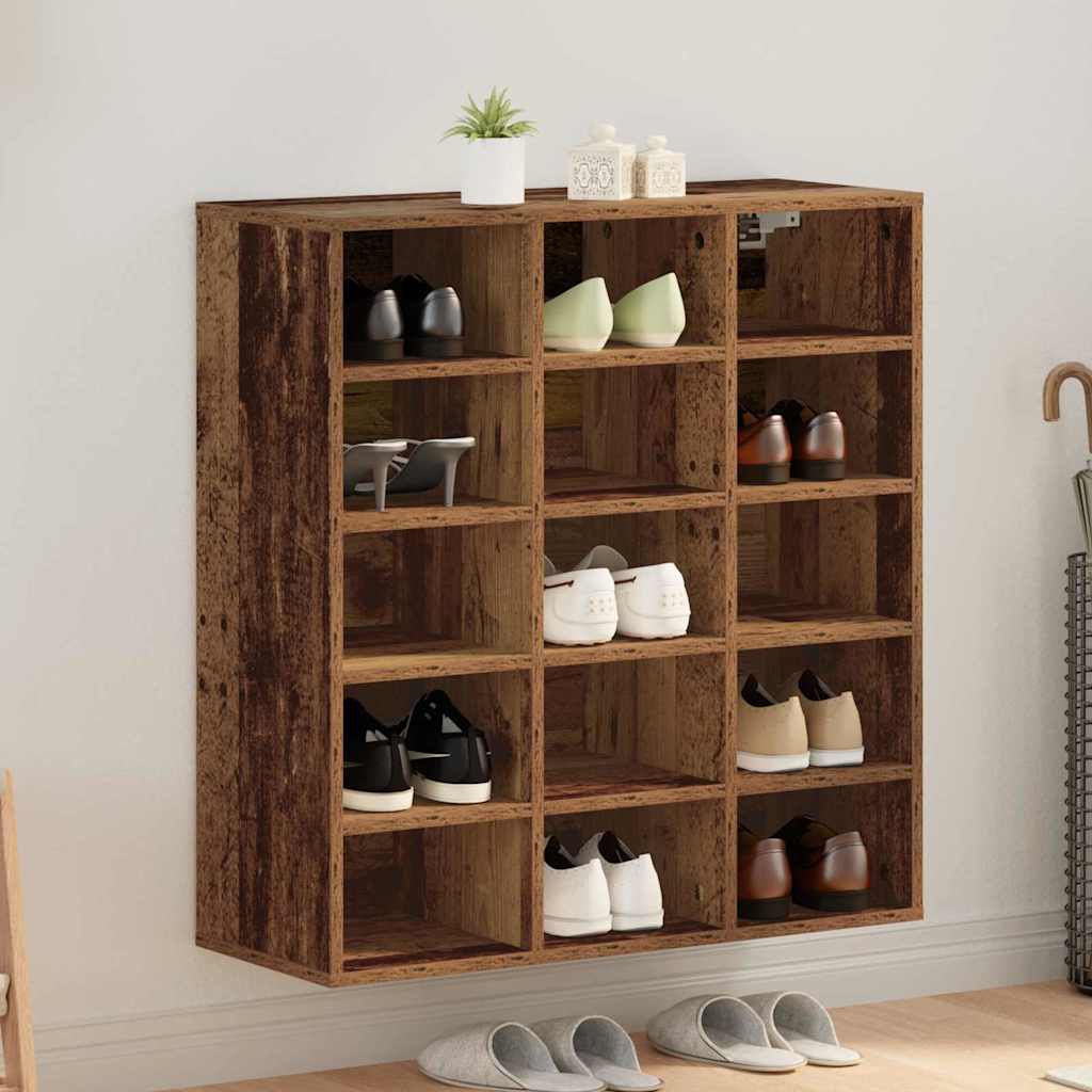 vidaXL Shoe Cabinet Engineered Wood Width 77.5 cm