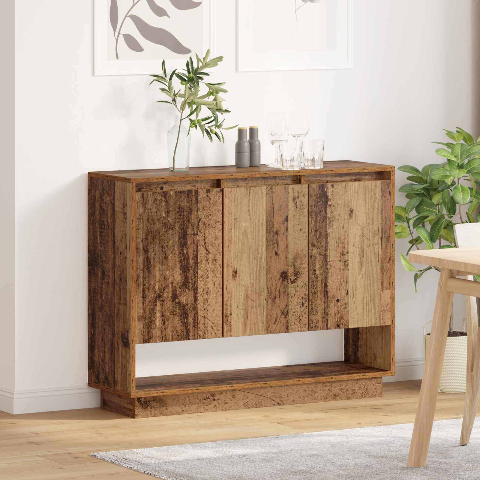 vidaXL Sideboard Old Wood 97 x 29 x 75 cm Engineered Wood 4