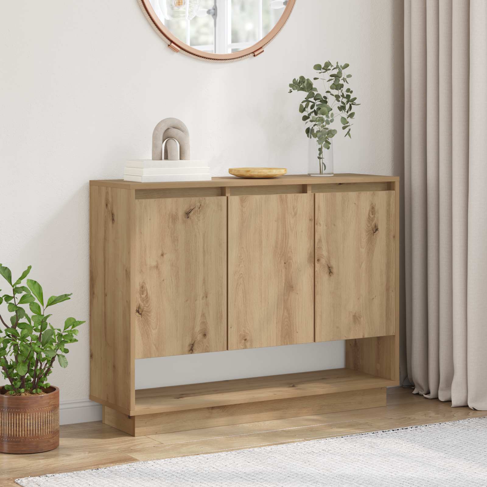 vidaXL Sideboard Artisan Oak 97 x 29 x 75 cm Engineered Wood 1