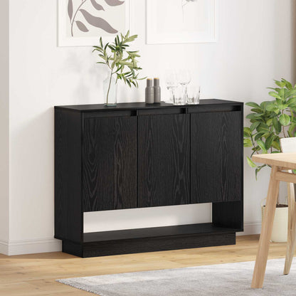 vidaXL Sideboard Black Oak 97 x 29 x 75 cm Engineered Wood 4