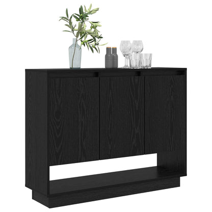 vidaXL Sideboard Black Oak 97 x 29 x 75 cm Engineered Wood 3