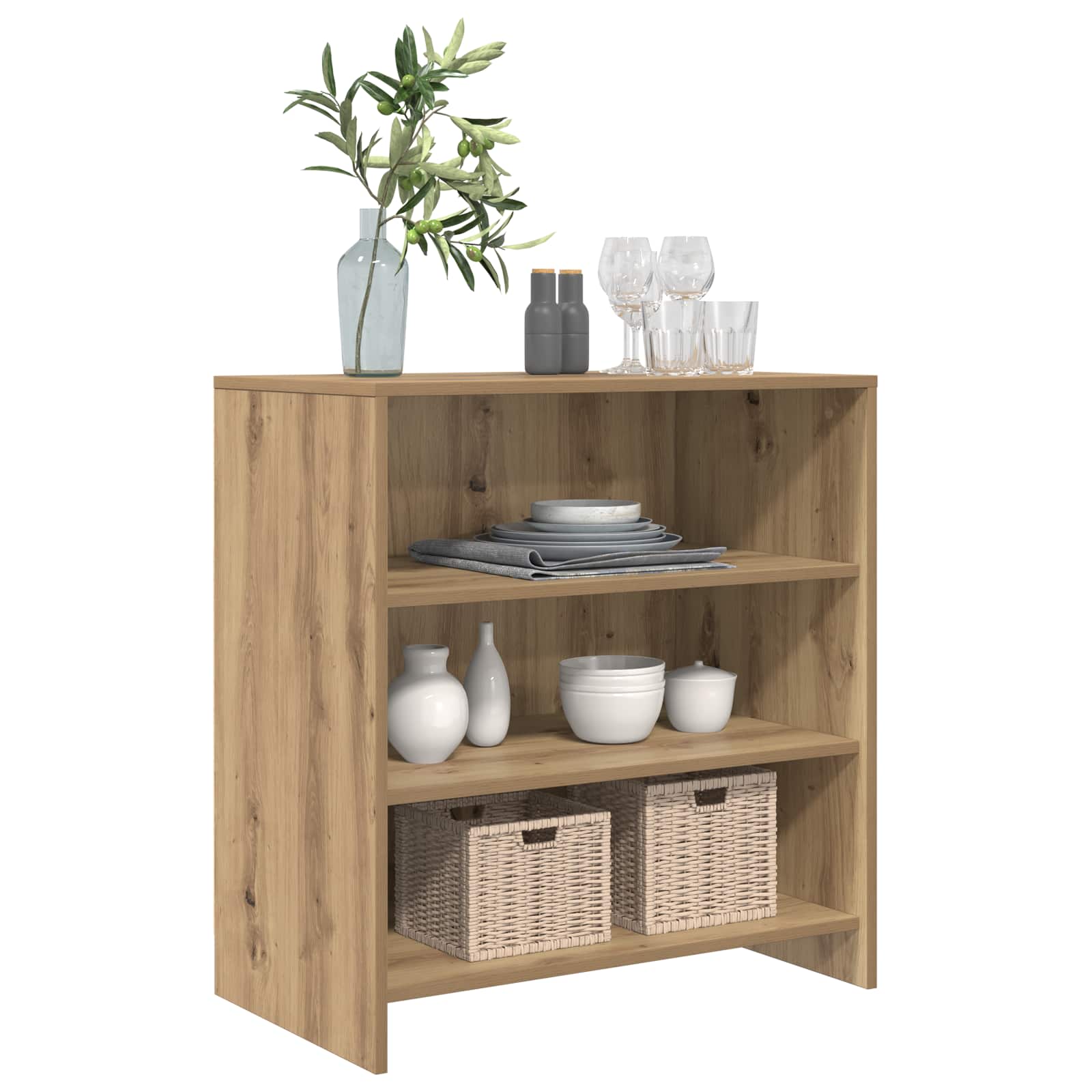 vidaXL Sideboard Brown 70 x 41 x 75 cm Engineered Wood 3