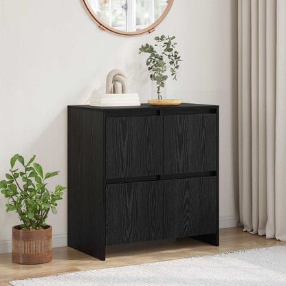 vidaXL Sideboard Black Oak 70 x 41 x 75 cm Engineered Wood 1