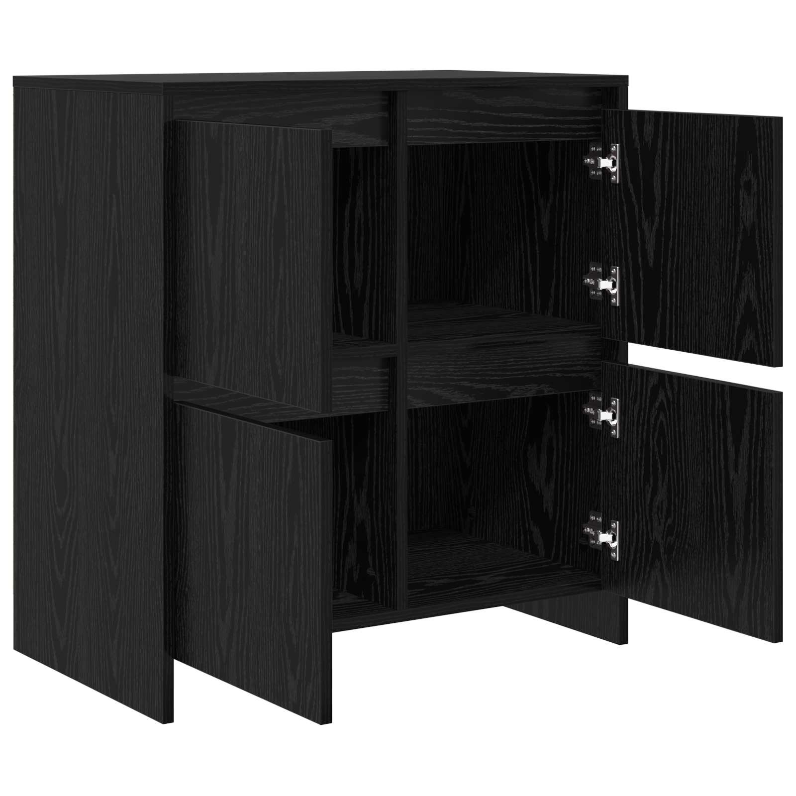 vidaXL Sideboard Black Oak 70 x 41 x 75 cm Engineered Wood 5