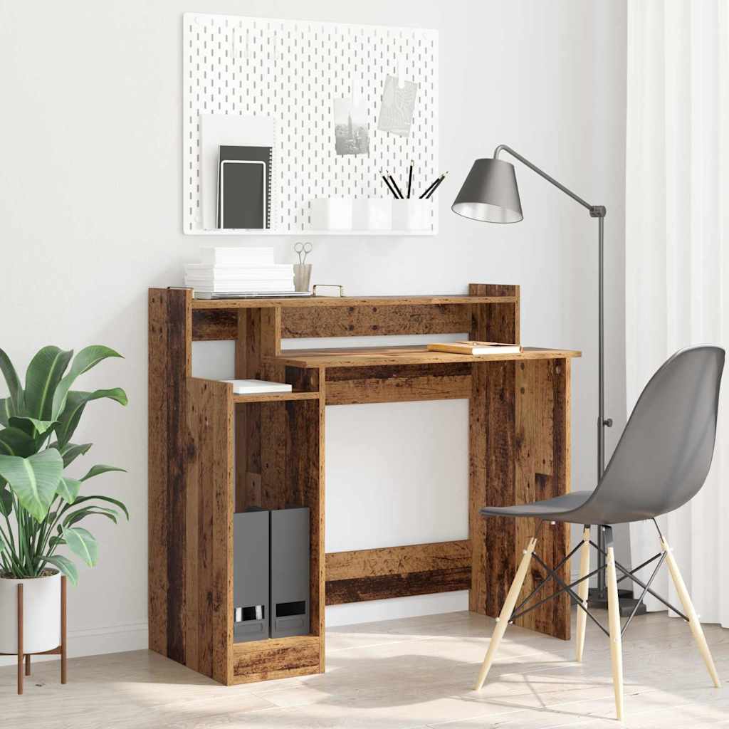 vidaXL Desk Old Wood 97 x 45 x 90 cm Engineered Wood 1