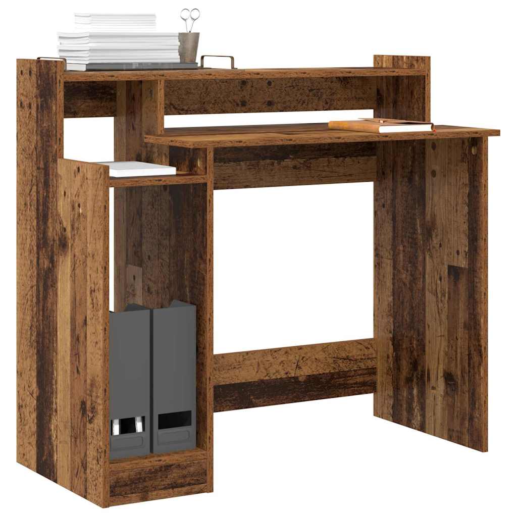 vidaXL Desk Old Wood 97 x 45 x 90 cm Engineered Wood 3