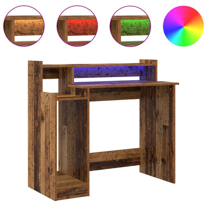 vidaXL Desk Old Wood 97 x 45 x 90 cm Engineered Wood 4