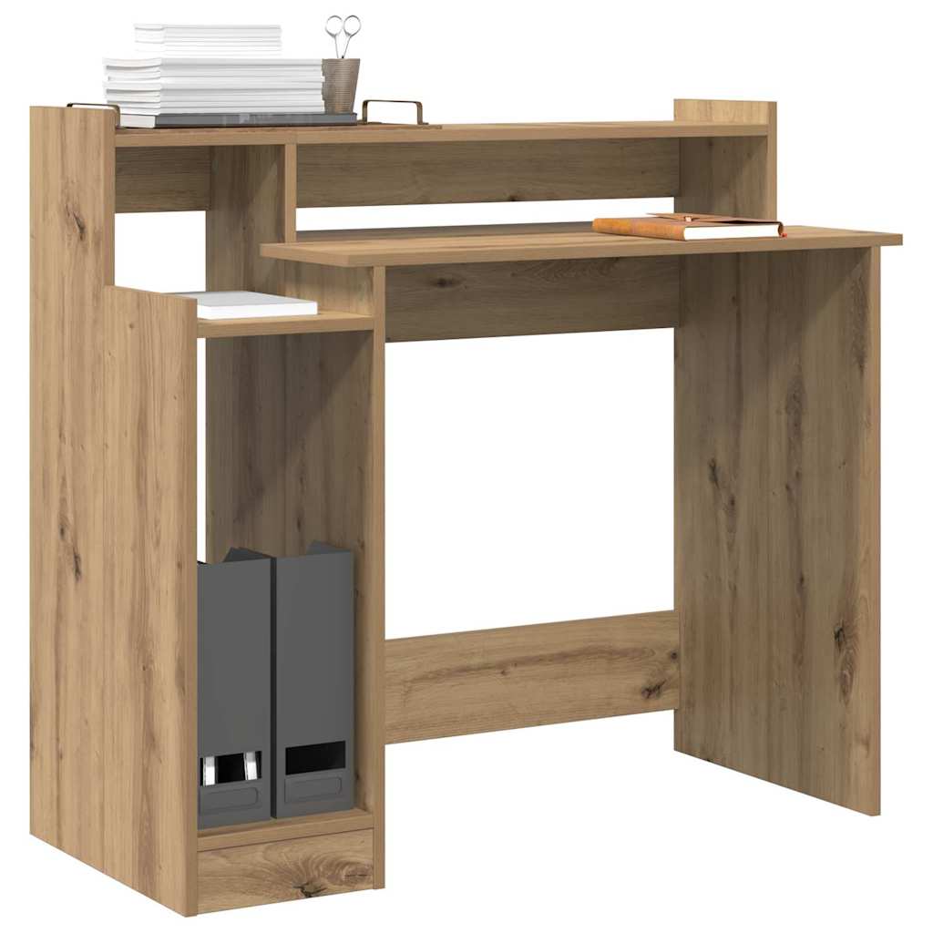 vidaXL Desk Artisan Oak 97 x 45 x 90 cm Engineered Wood 3