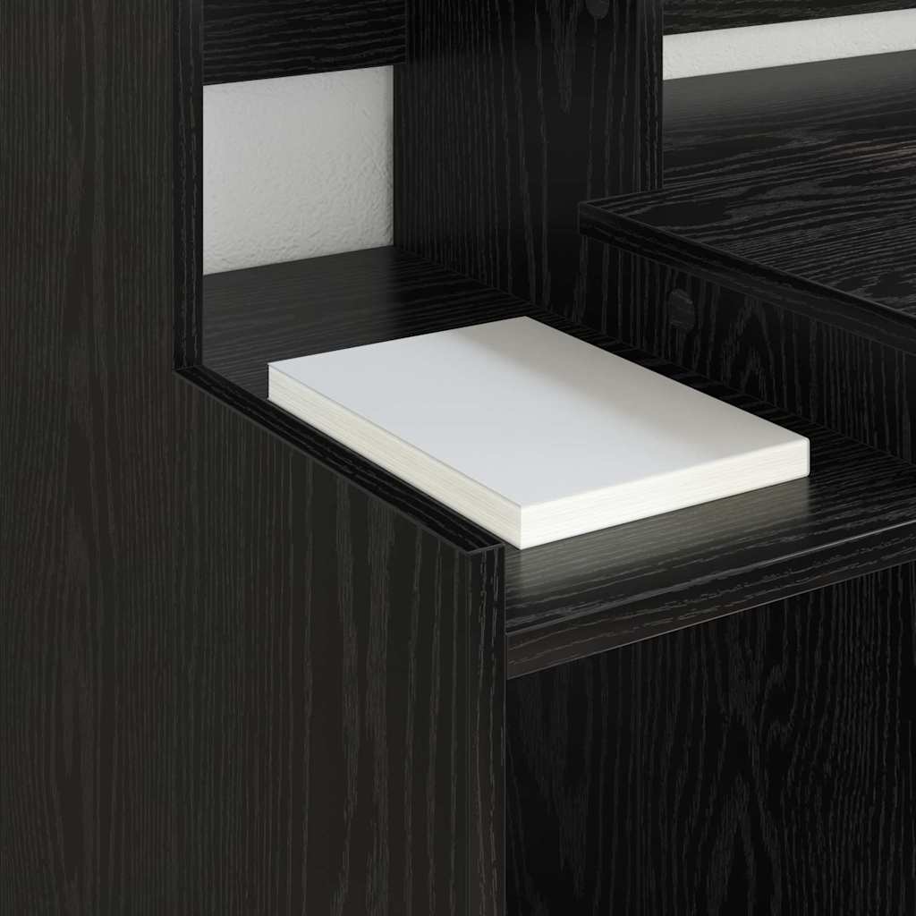 vidaXL Desk Black Oak 97 x 45 x 90 cm Engineered Wood 5