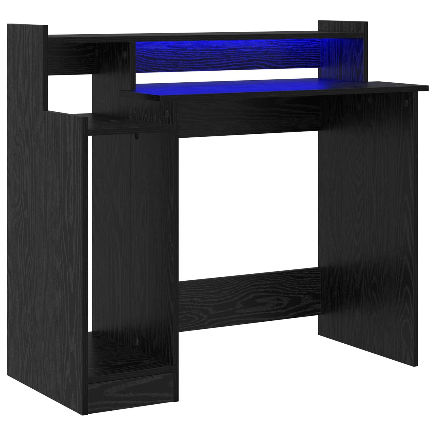 vidaXL Desk Black Oak 97 x 45 x 90 cm Engineered Wood 2