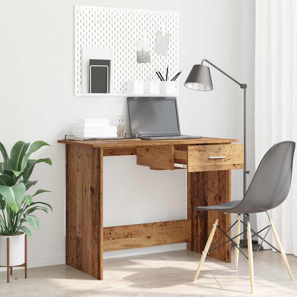 vidaXL Desk Old Wood 100 x 50 x 76 cm Engineered Wood 1