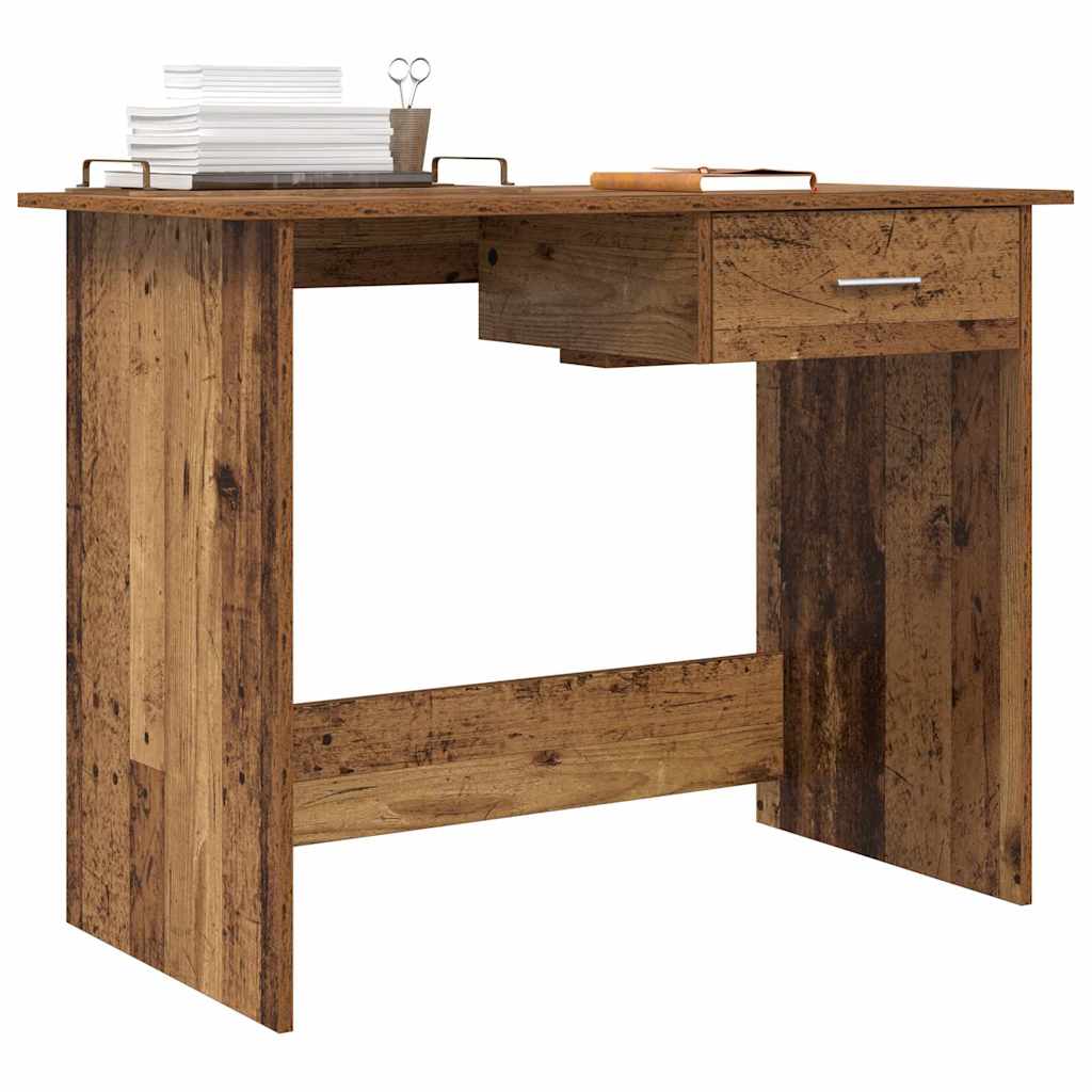 vidaXL Desk Old Wood 100 x 50 x 76 cm Engineered Wood 3
