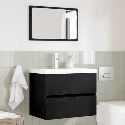 vidaXL Bathroom Furniture Set 2 pcs Black Oak 4