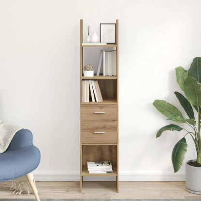 vidaXL Book Cabinet 2-Tier 40 x 35 x 180 cm Engineered Wood 1