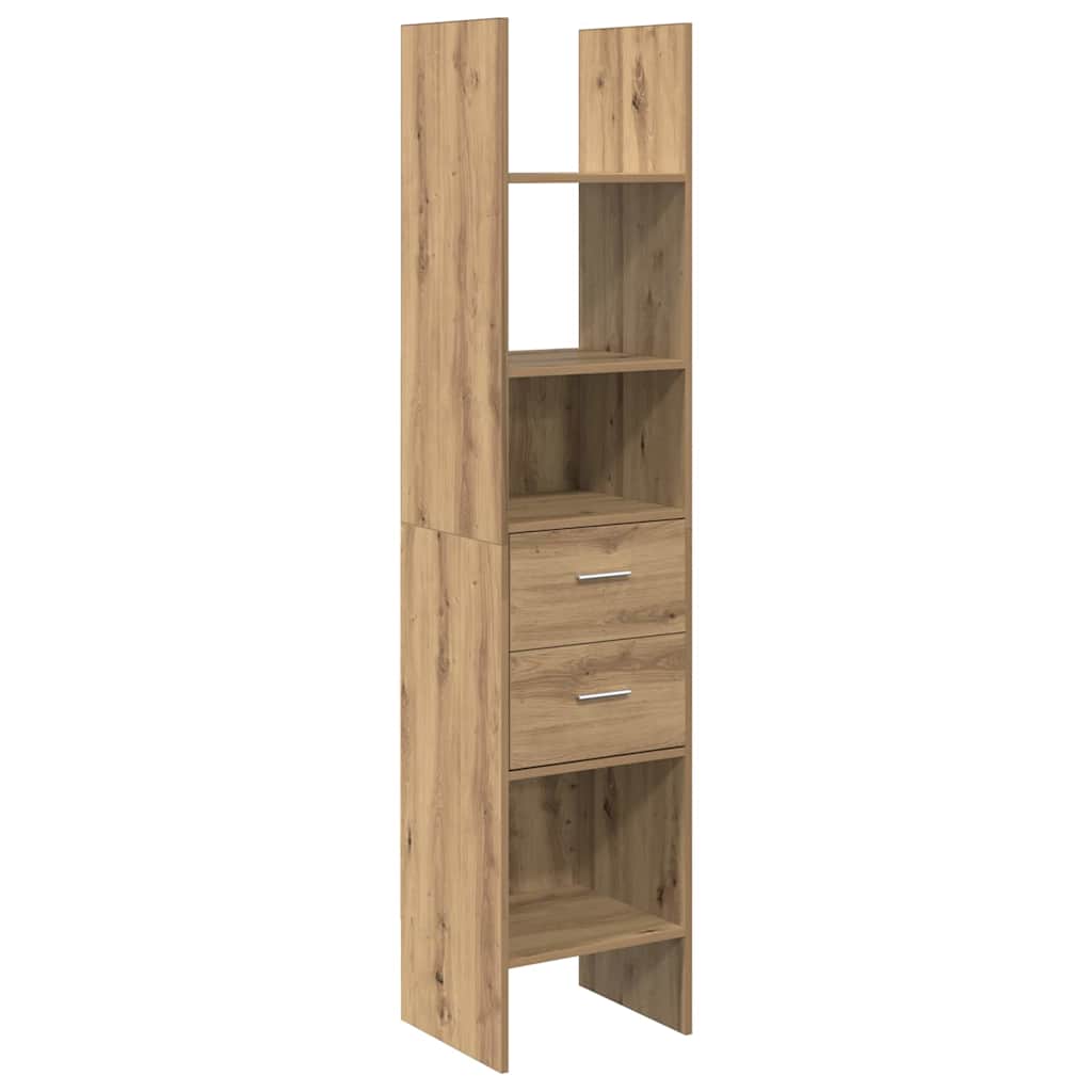 vidaXL Book Cabinet 2-Tier 40 x 35 x 180 cm Engineered Wood 2