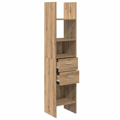 vidaXL Book Cabinet 2-Tier 40 x 35 x 180 cm Engineered Wood 5