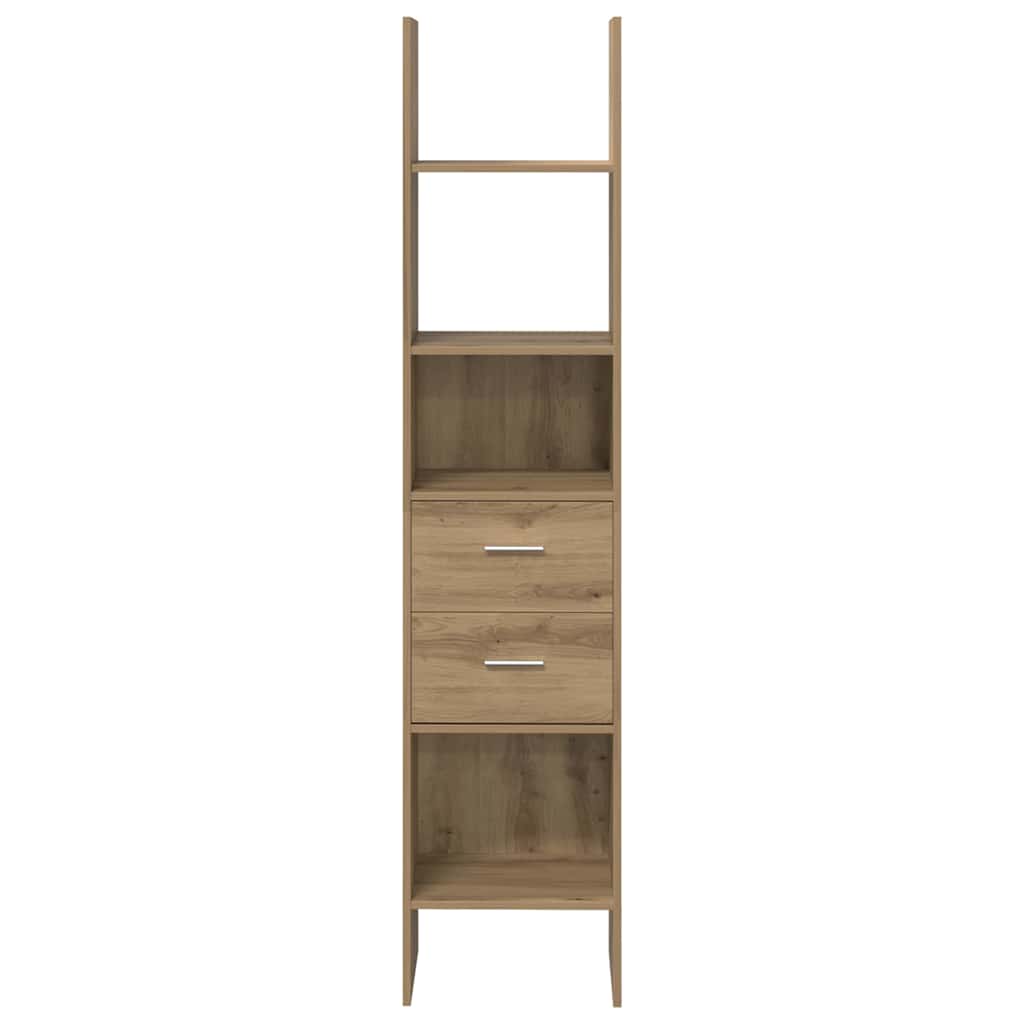 vidaXL Book Cabinet 2-Tier 40 x 35 x 180 cm Engineered Wood 6