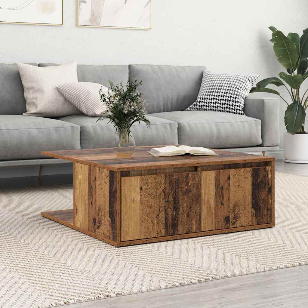 vidaXL Coffee Table Old wood 80 x 80 x 31 cm Engineered Wood 1