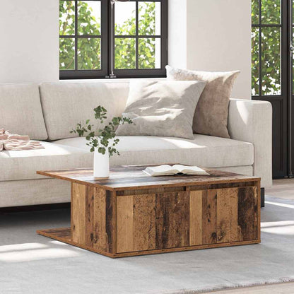 vidaXL Coffee Table Old wood 80 x 80 x 31 cm Engineered Wood 4