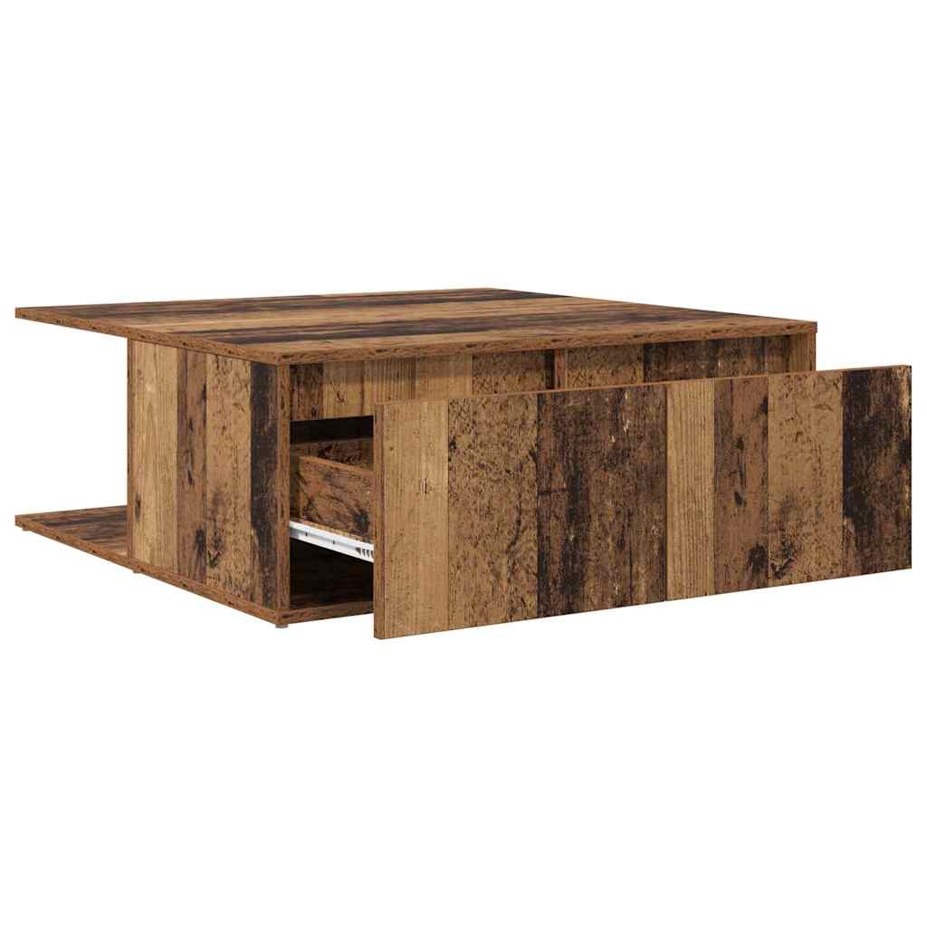 vidaXL Coffee Table Old wood 80 x 80 x 31 cm Engineered Wood 5