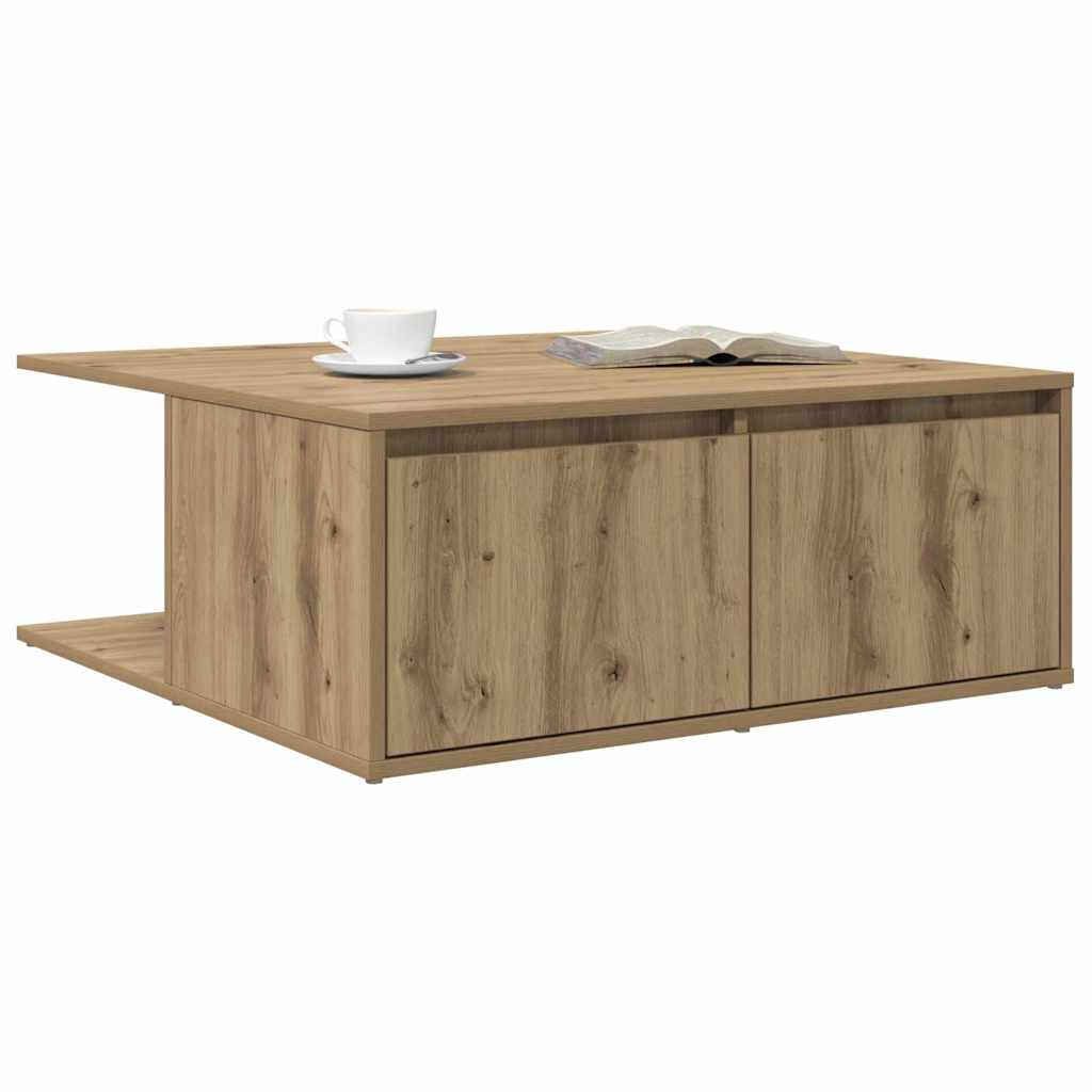 vidaXL Coffee Table Artisan oak 80 x 80 x 31 cm Engineered Wood 3
