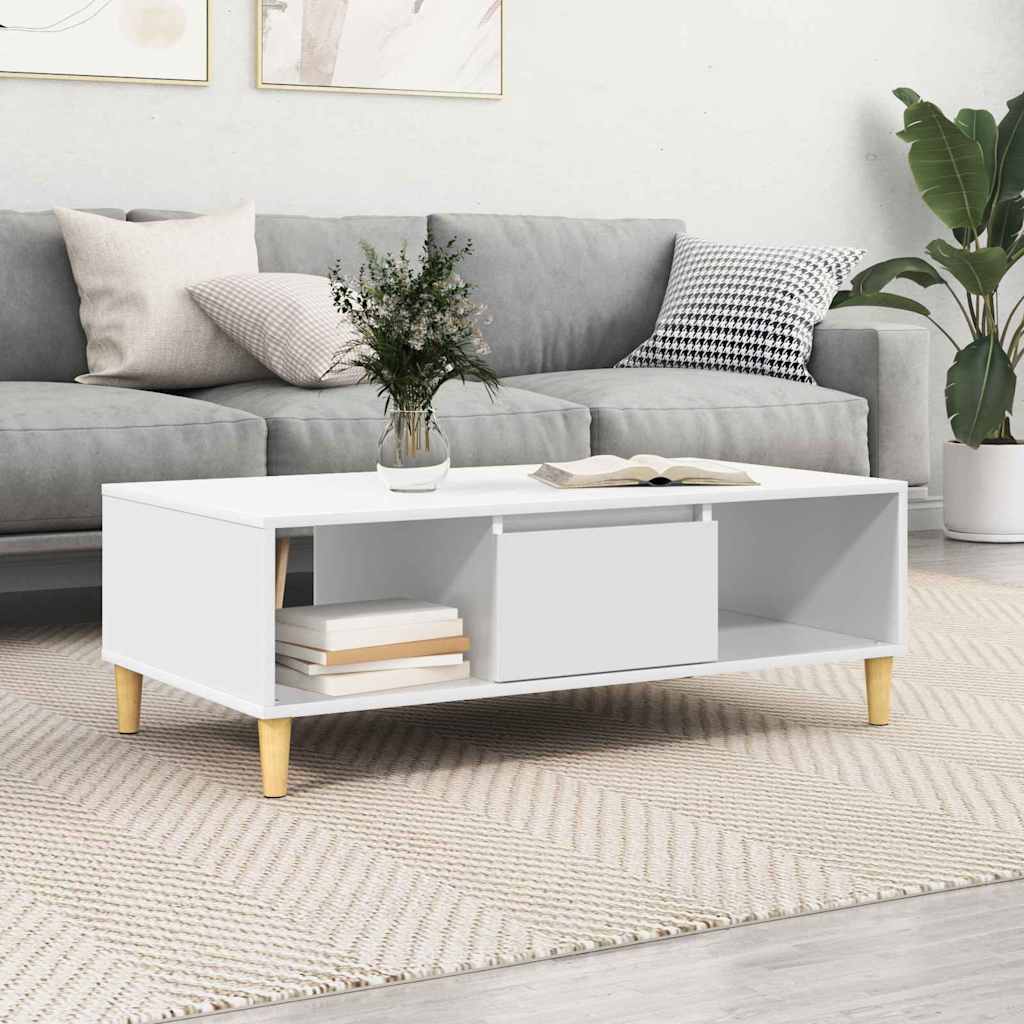 vidaXL Coffee Table White 102 x 55 x 35 cm Engineered Wood 1