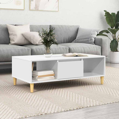 vidaXL Coffee Table White 102 x 55 x 35 cm Engineered Wood 1