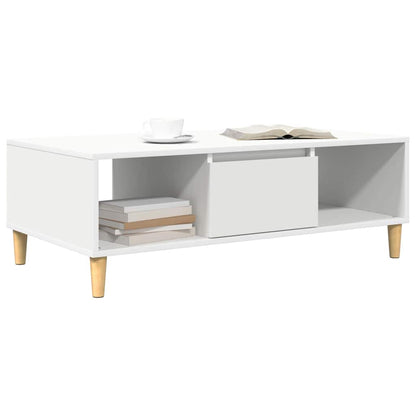 vidaXL Coffee Table White 102 x 55 x 35 cm Engineered Wood 3