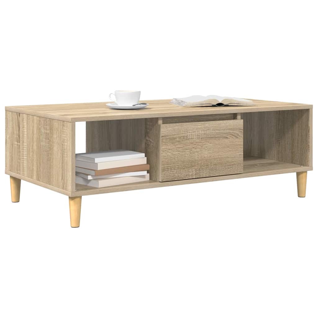vidaXL Coffee Table Sonoma Oak 102 x 55 x 35 cm Engineered Wood 3