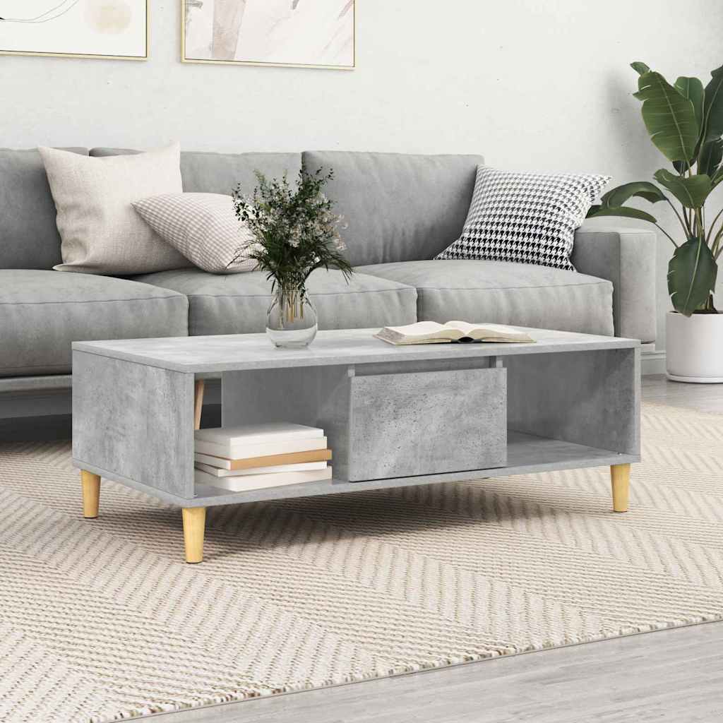 vidaXL Coffee Table Concrete Grey 102 x 55 x 35 cm Engineered Wood 1