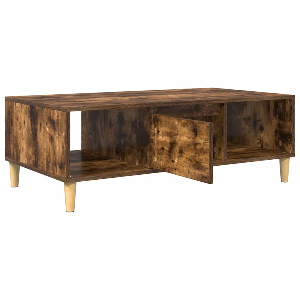 vidaXL Coffee Table Smoked Oak 102 x 55 x 35 cm Engineered Wood 5