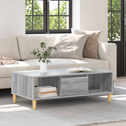 vidaXL Coffee Table Grey Sonoma 102 x 55 x 35 cm Engineered Wood 4