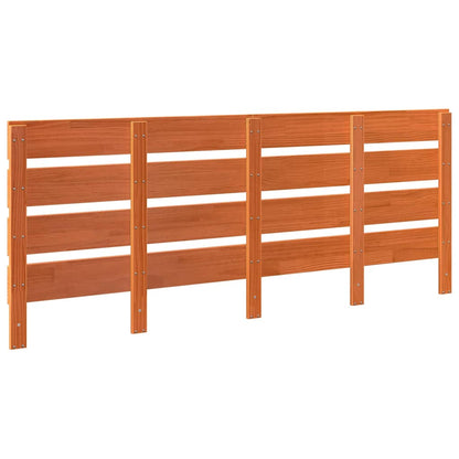 vidaXL Headboard Wax Brown 200.5 x 3 x 80 cm Solid Pine Wood 6