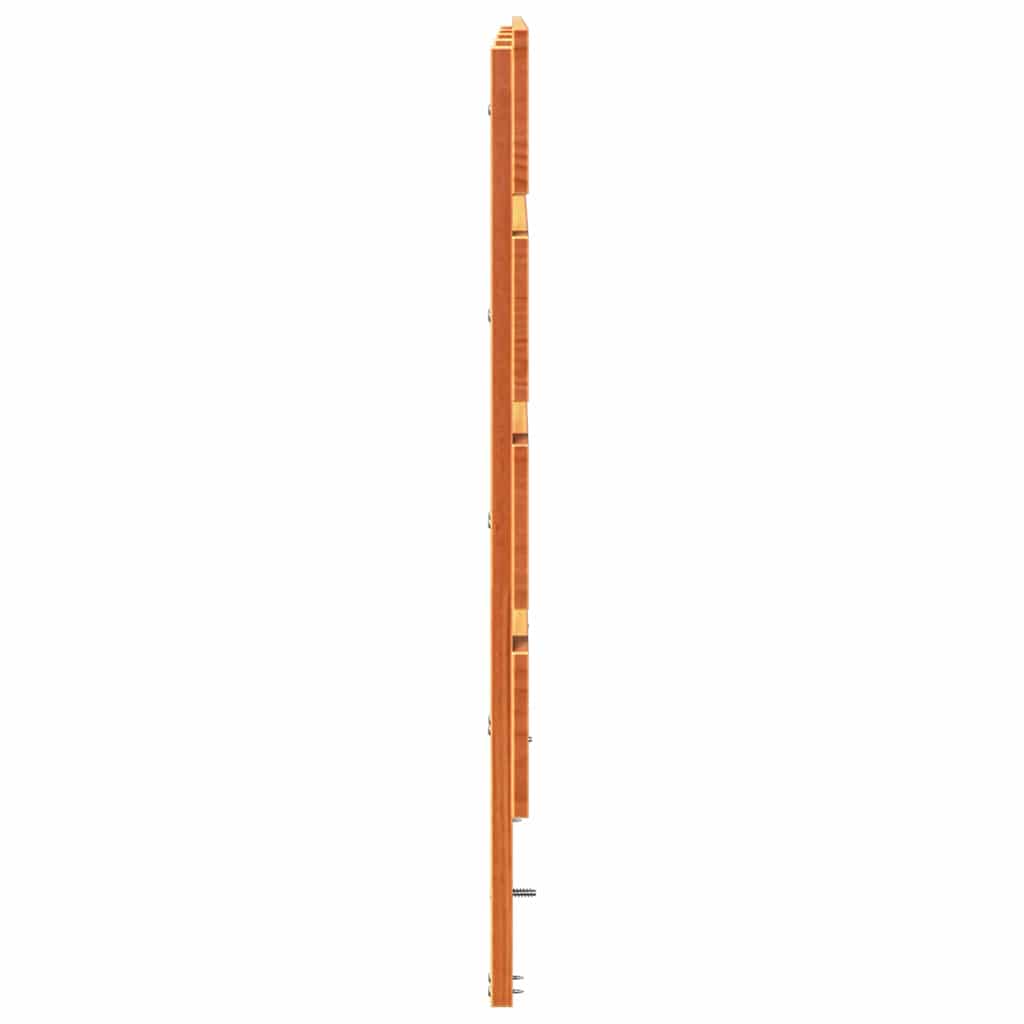 vidaXL Headboard Wax Brown 200.5 x 3 x 80 cm Solid Pine Wood 5