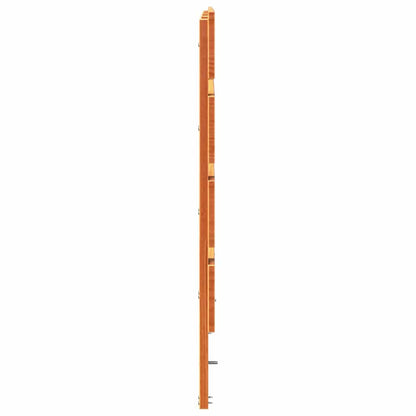 vidaXL Headboard Wax Brown 200.5 x 3 x 80 cm Solid Pine Wood 5