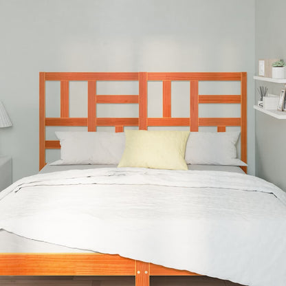 vidaXL Bed Headboard Wax Brown 145.5 x 4 x 104 cm Solid Pine Wood 3