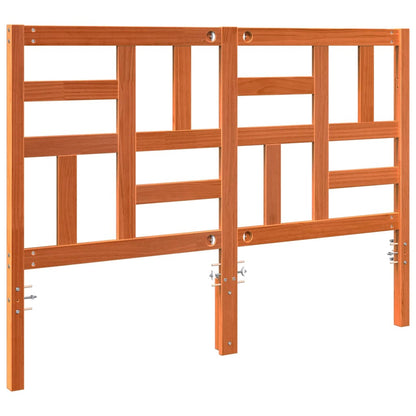 vidaXL Bed Headboard Wax Brown 145.5 x 4 x 104 cm Solid Pine Wood 6
