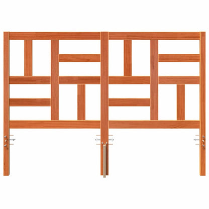 vidaXL Bed Headboard Wax Brown 145.5 x 4 x 104 cm Solid Pine Wood 4