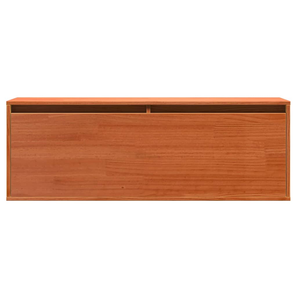 vidaXL Wall Cabinet Wax Brown 100 x 30 x 35 cm Solid Pine Wood 6