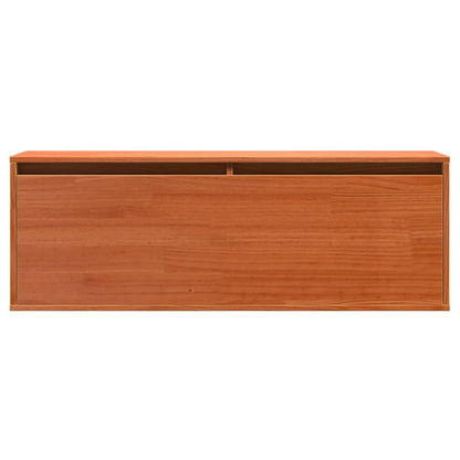 vidaXL Wall Cabinet Wax Brown 100 x 30 x 35 cm Solid Pine Wood 6