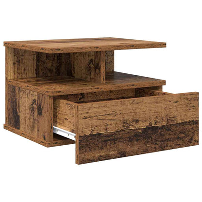 vidaXL Floating Nightstand 2 pcs Old Wood 40 x 31 x 28 cm 5