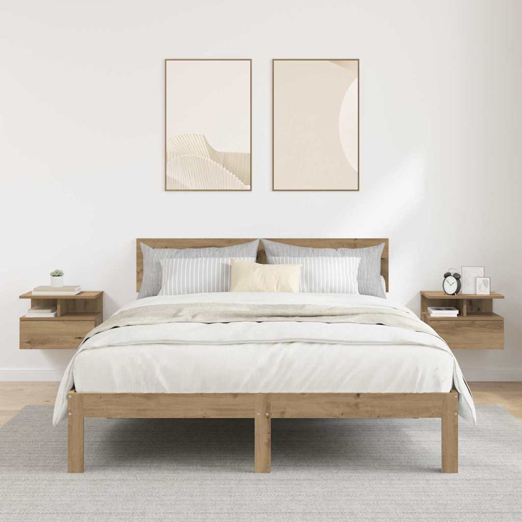 vidaXL Floating Nightstands 40x31x27 cm Engineered Wood 2 pcs