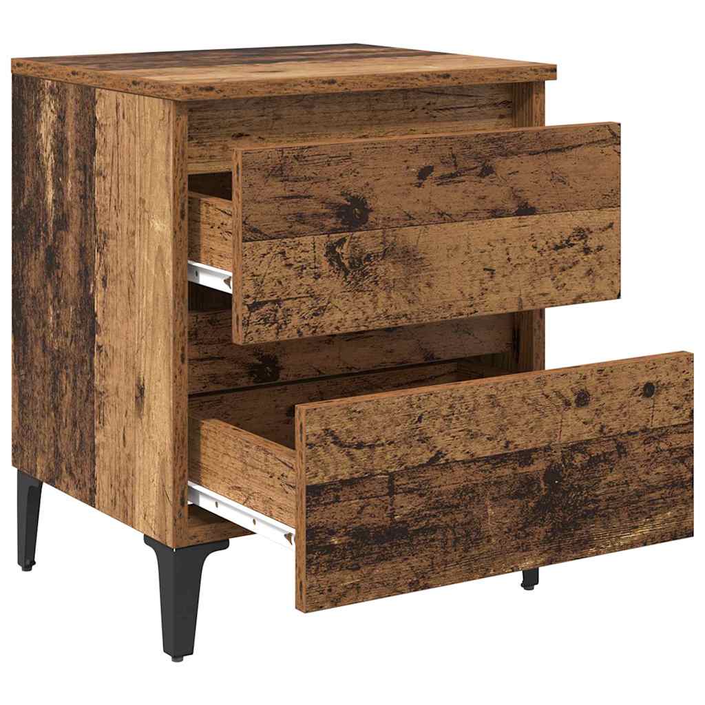 vidaXL Bedside Cabinet 2 pcs Old Wood 40 x 35 x 50 cm Engineered Wood 5