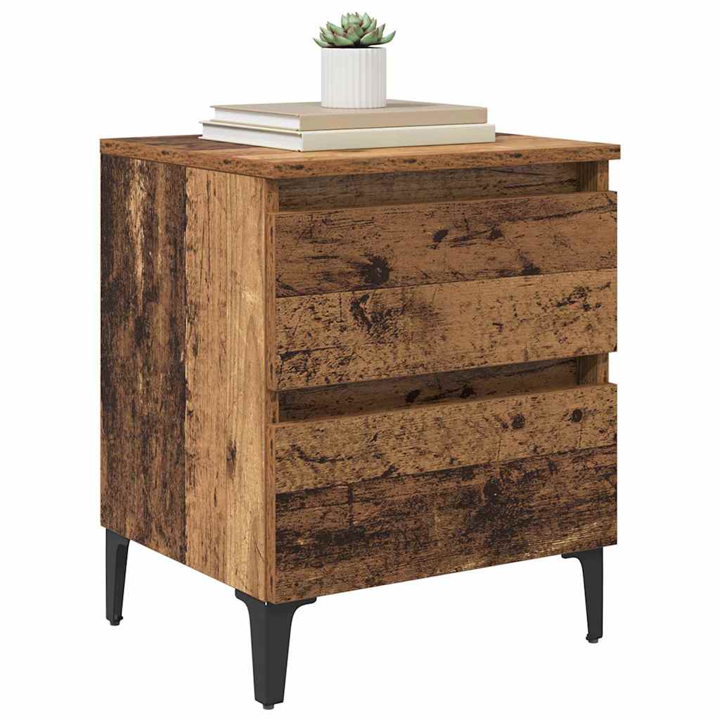 vidaXL Bedside Cabinet 2 pcs Old Wood 40 x 35 x 50 cm Engineered Wood 3