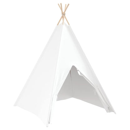 vidaXL Teepee Tent White 120 x 120 x 150 cm Fabric and Plastic 5