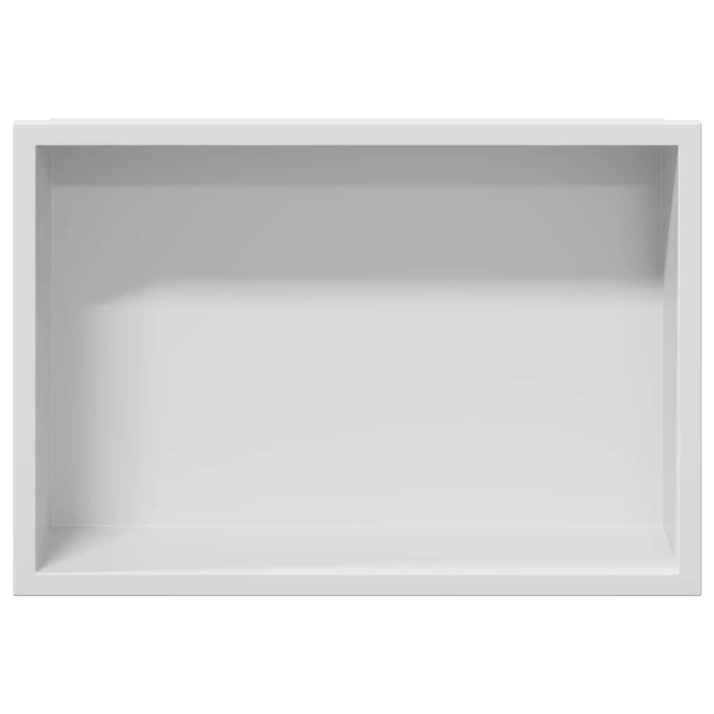 vidaXL Shower Niche White 30 x 20 x 9.5 cm Stainless Steel 5